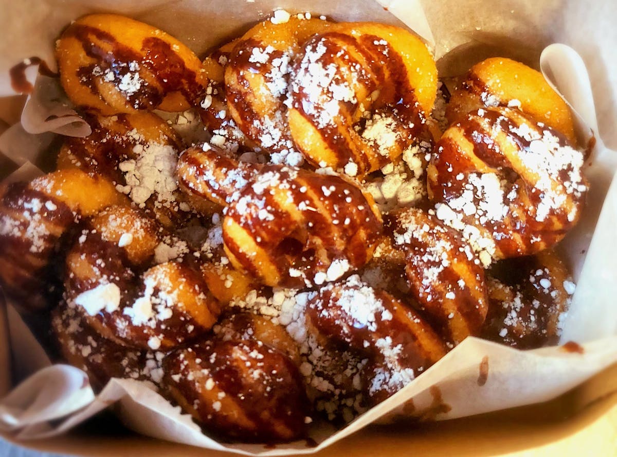 a close up of food on a plate